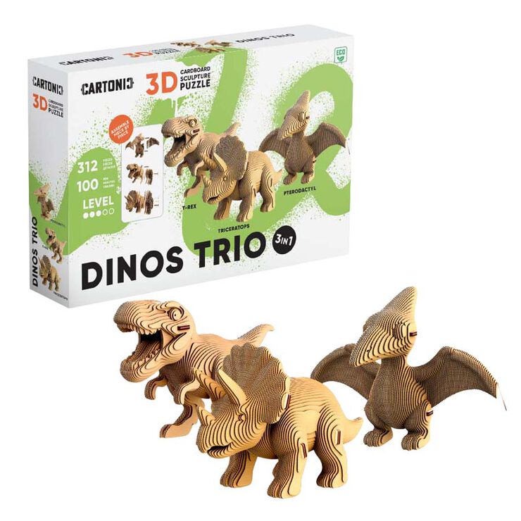 Puzzle 3D Cartonic Dinos Trio