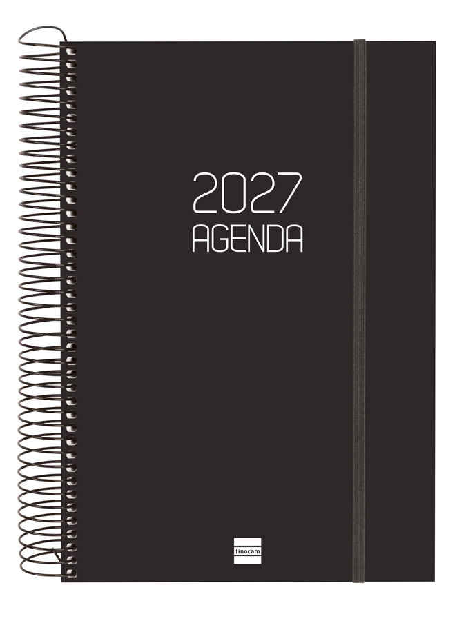 Agenda Finocam Opaque D&iacute;a P&aacute;gina 2027 Catal&aacute;n Negro