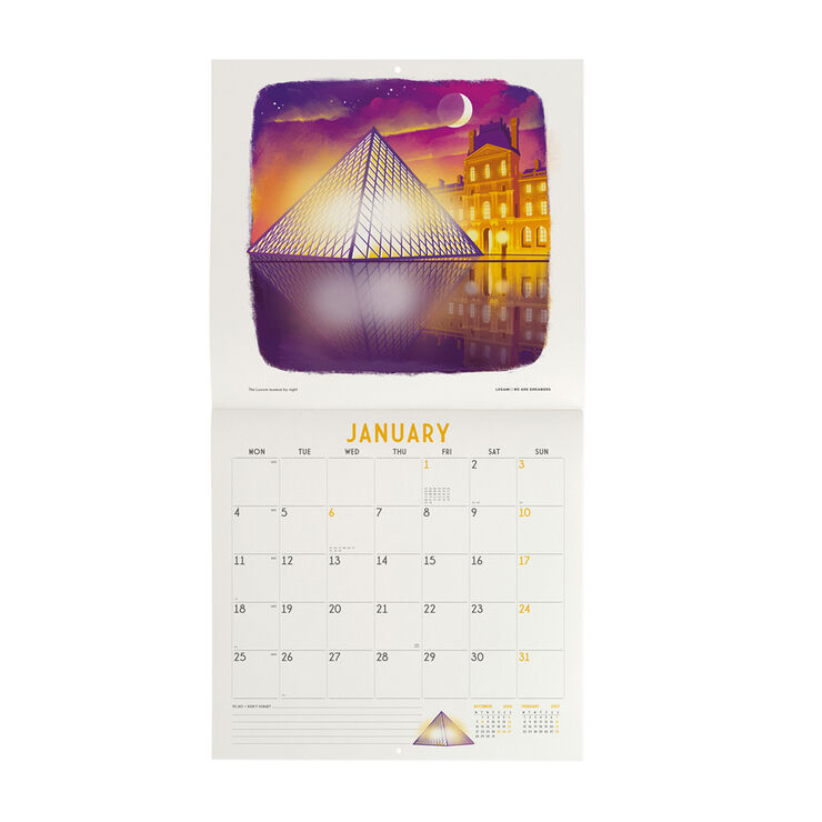 Calendario Legami 30x29 Pared Paris Multiling&uuml;e 2027