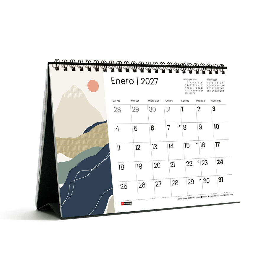 Calendario Miquelrius Mesa A5 Castellano Cims 2027