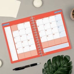 Agenda Finocam Cosmflex 1/4 Sem/Vista Castellano 2026-27 Rojo