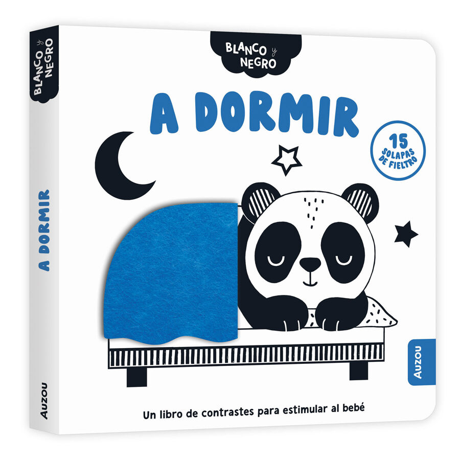 Blanco y negro. A dormir Con solapas de fieltro para beb&eacute;s