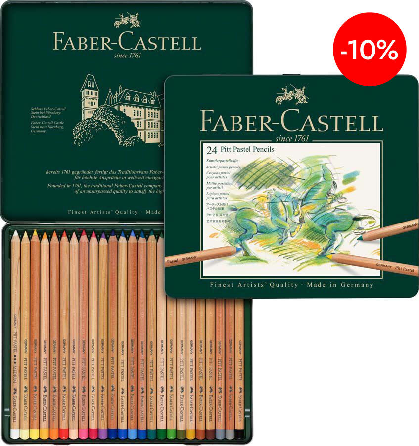 Llapis Faber-Castell pastel 24 colors estoig metall