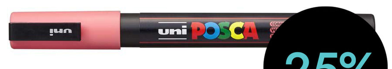 Retolador Posca PC-3M 0,9-1,3mm rosa coral