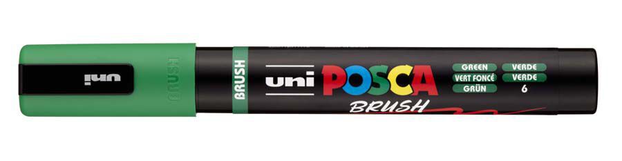 Marcador Posca PC-5BR pincel 1-4mm verde