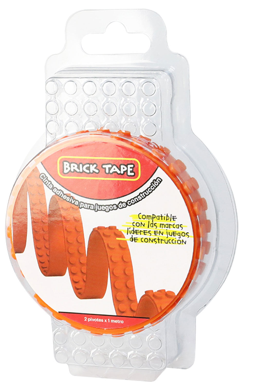 Brick Tape basic 2 pivotes 1000 mm Naranja