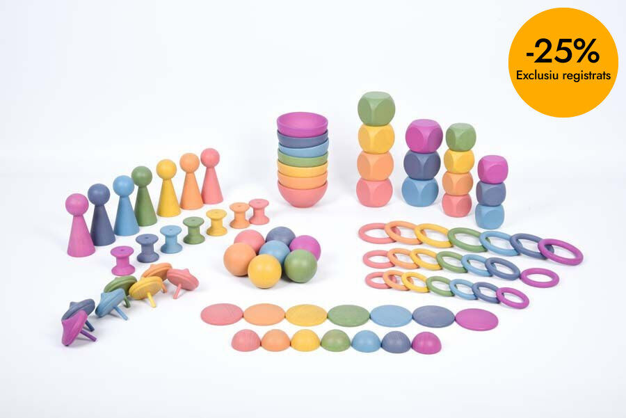 Conjunto piezas madera Rainbow