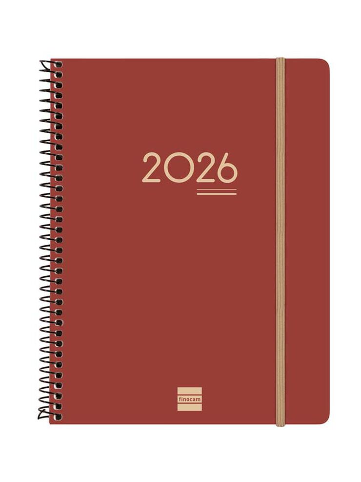 Agenda Finocam 16 mesos Ikon E10 setm/vista vertical mult 2025-26 burdeus
