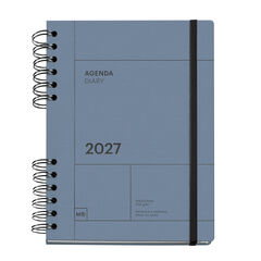 Agenda Miquelrius Plus Wire-O Semana Vista Catal&aacute;n 2027 Azul Marino