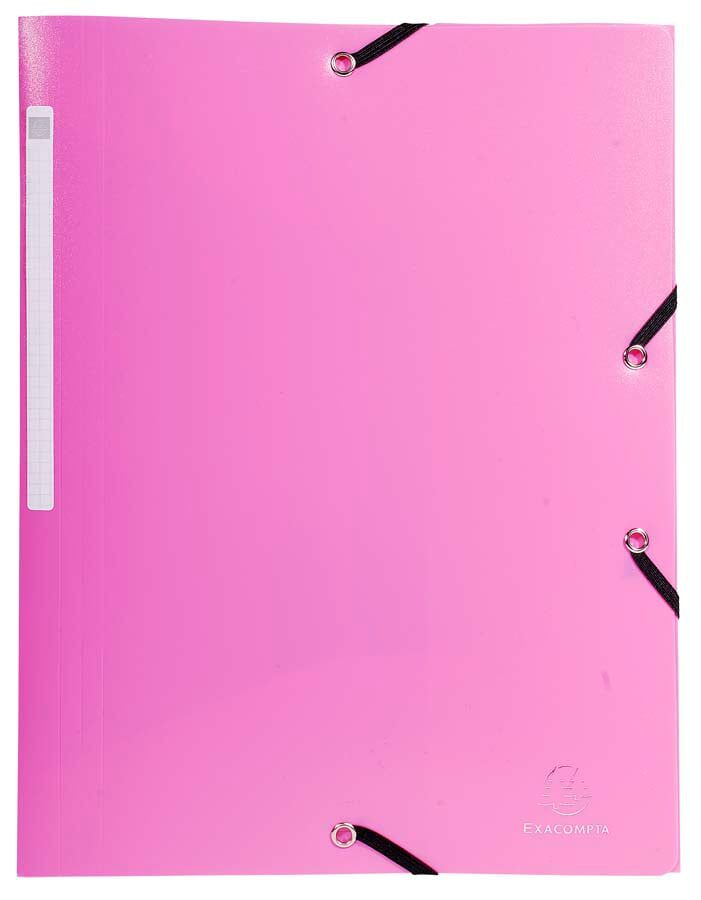 Carpeta solapas y gomas A4 Exacompta rosa