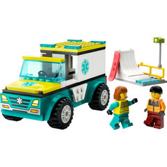 LEGO® City Ambulància d'Emergències i noi amb Snowboard 60403