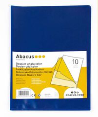Dosier amb ungla Abacus PP Foli blau 10u