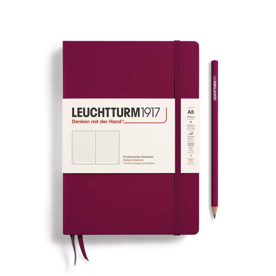 Llibreta Leuchtturm A5 tapa dura dots port red