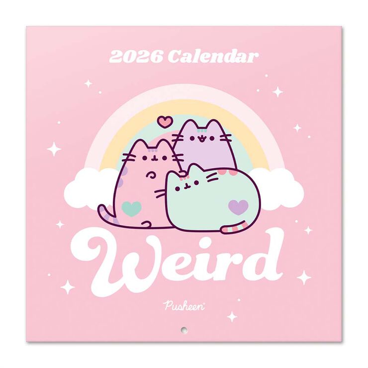 Calendario pared 2026 30x30cm Pusheen