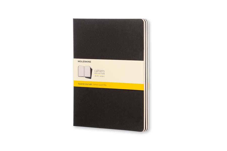 Pack 3 Libretas Moleskine XL Negro Cuadro