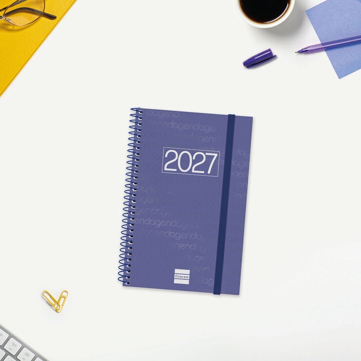 Agenda Finocam Year Setmana Vista Horitzontal 2027 Catal&agrave; Blau