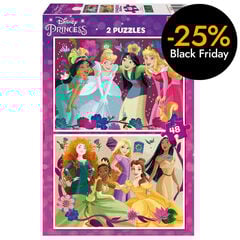 Puzle 2x48 piezas Disney Princess