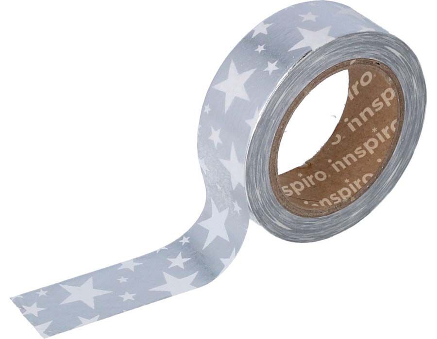 Cinta Washi Tape Innspiro Estrellas plata