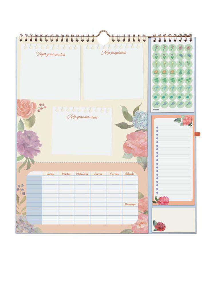 Calendario Finocam pared 16 meses plus cas 2025-26 Frases