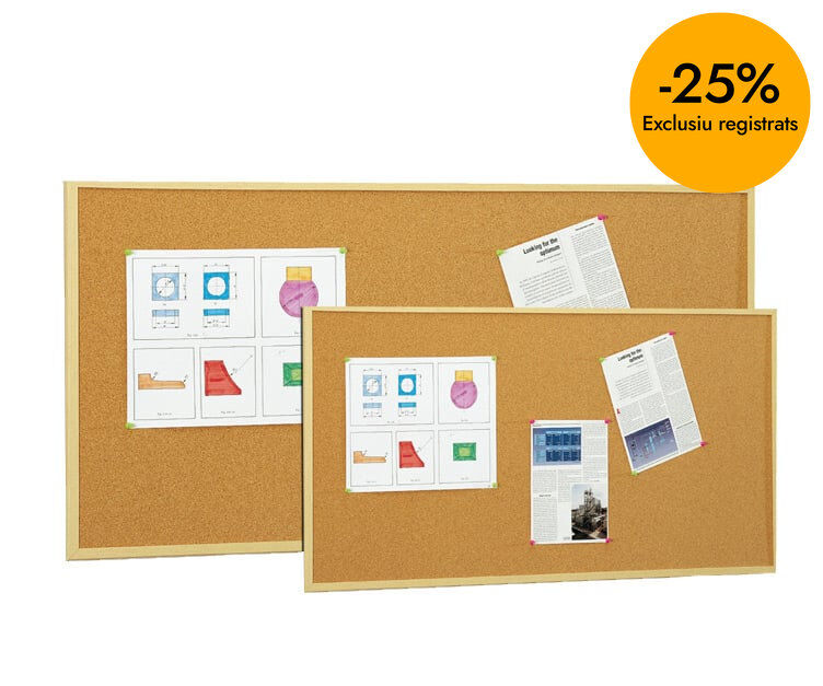 Panel de corcho Abacus pino 40x60cm