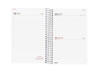 Agenda Finocam Year Dia P&agrave;gina 2027 Castell&agrave; Vermell