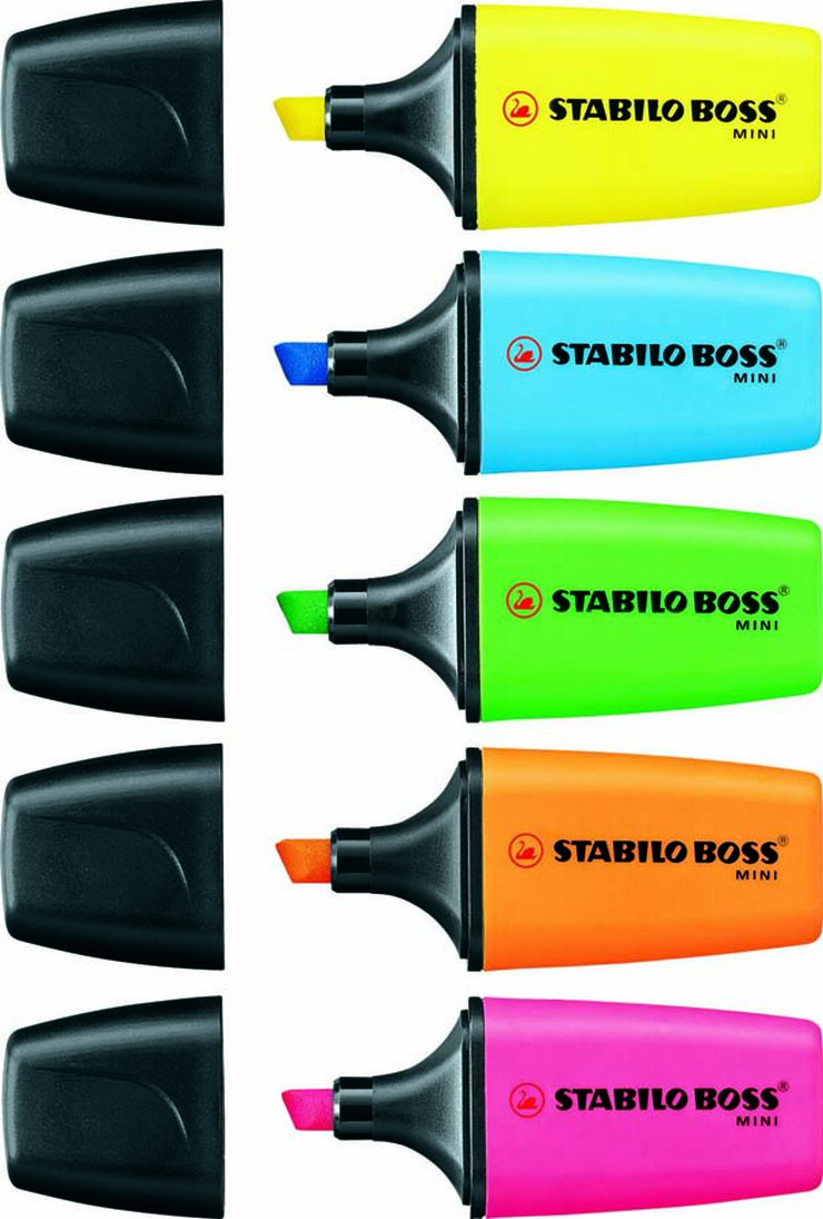 Marcadores fluorescentes Stabilo Boss Mini 5 colores