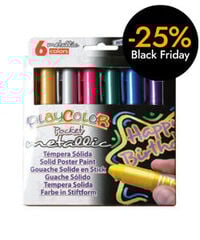 Tèmpera Playcolor Pocket Metallic 6 colors