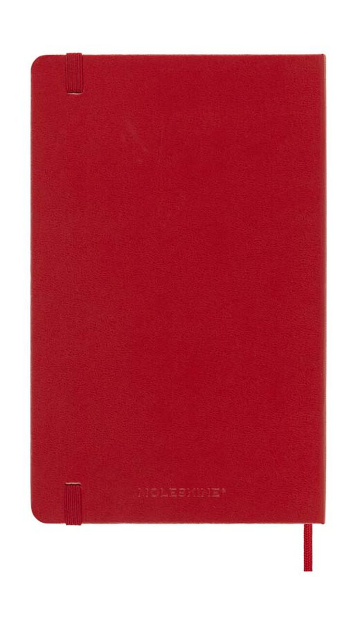 Agenda Moleskine 12m día/pág 2025 L rojo