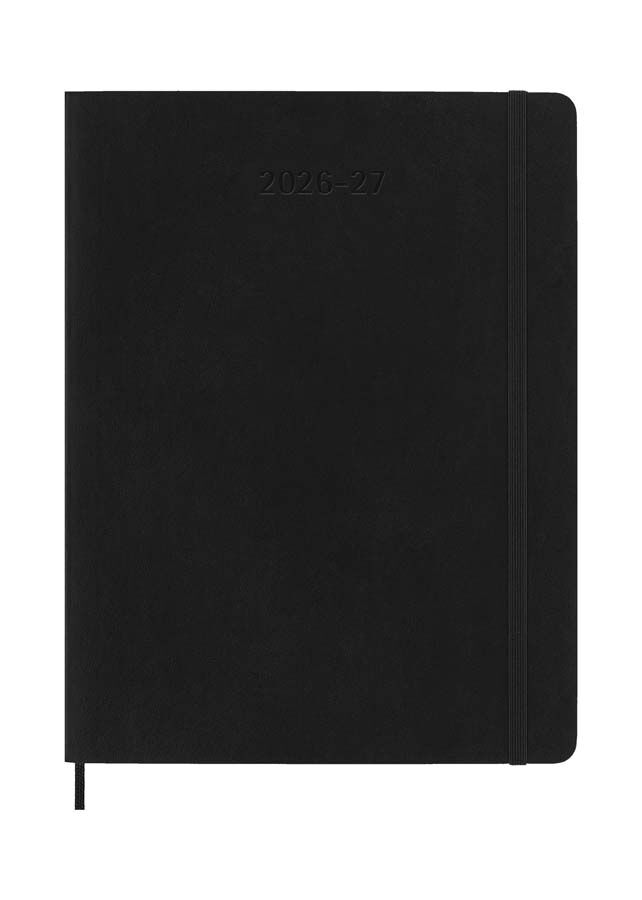 Agenda Moleskine 18 meses sem/vista XL tapa blanda negro