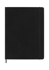 Agenda Moleskine 18 meses sem/vista XL tapa blanda negro