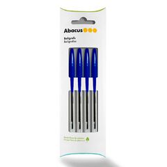 Bolígrafs Abacus blau 4u