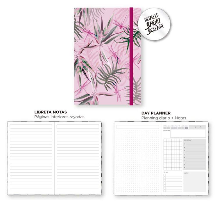 Carpeta 2 Llibretes 9x14 Fulles Roses Carpeta 2 Llibretes 9x14 Fulles Roses