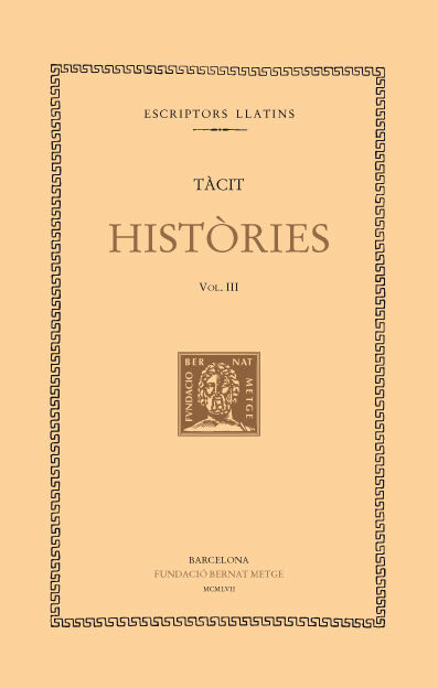 Hist&ograve;ries, vol. III: llibre III
