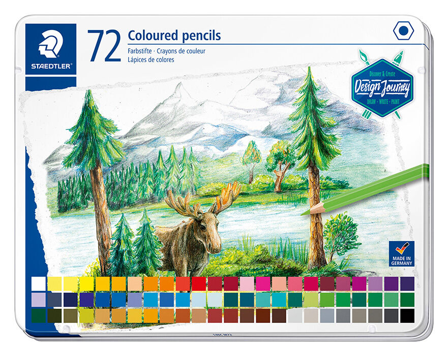 L&aacute;pices Staedtler estuche metal 72 colores