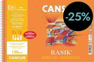 Bloc dibuix Canson Basik A4+ llis 20 Fulls