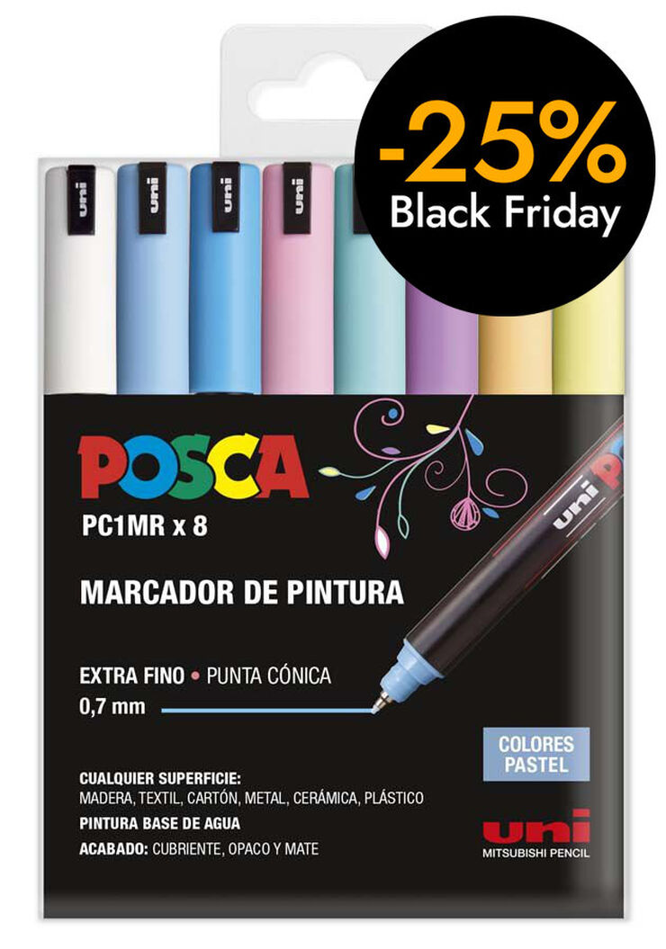 Rotuladores Posca PC-1MR 0,7mm Pastel 8 colores