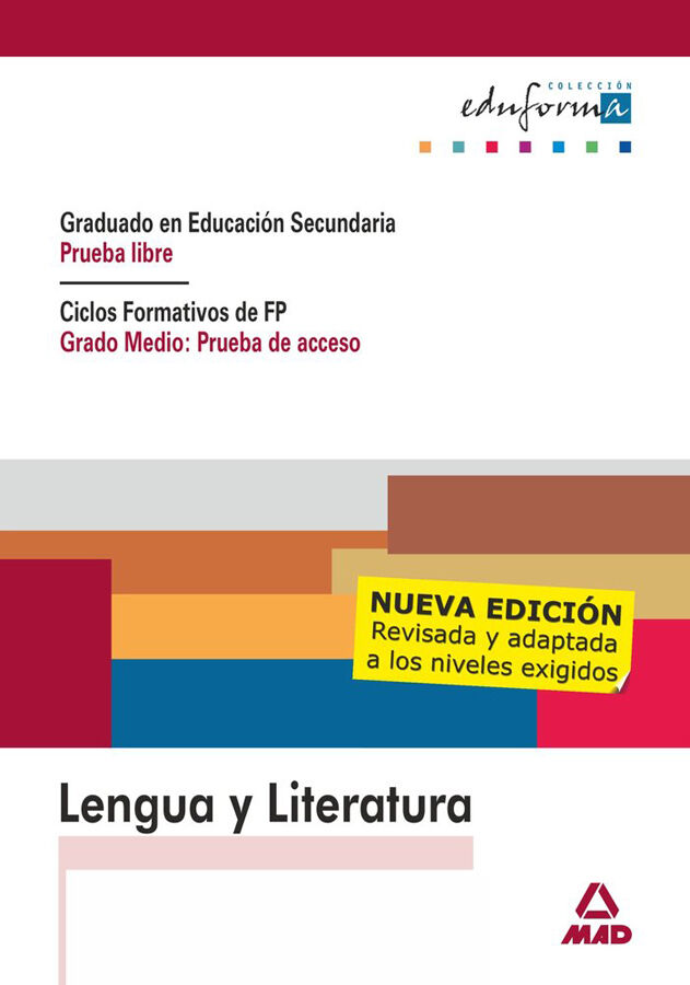 Lengua y literatura. Graduado en educaci&oacute;n secundaria (prueba libre). Ciclos formativos de fp (grado medio: prueba de acceso).