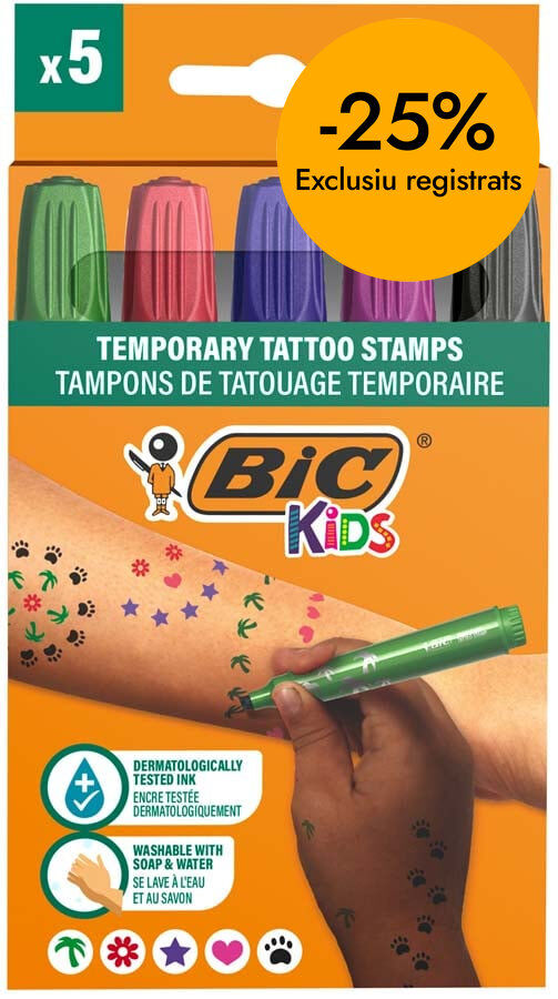 Rotuladores Bic Tattoo Stamps 5 colores