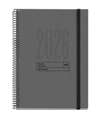 Agenda Espiral Miquelrius Plus día/pág catalán 2026 Recycled grafito