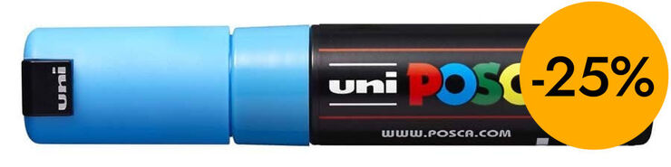 Rotulador Posca PC-7M 4,5-5,5mm azul claro