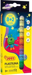 Plastilina Jovi  8 colors bàsics + 2 fosforescents 15g