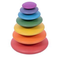 Piedras de madera de colores 7 unidades Piedras de madera de colores 7 unidades