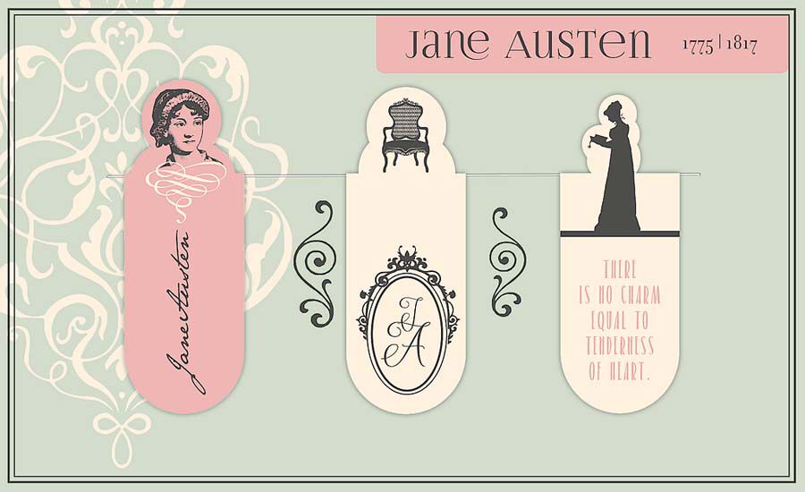 Punt de Llibre magn&egrave;tic Jane Austen 3u
