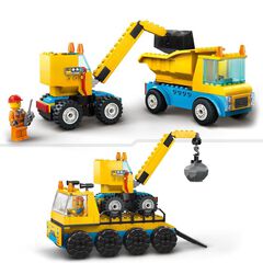LEGO® City Camiones de Construcción y Grúa con Bola de Demolición 60391