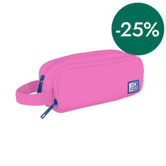Estuche doble Oxford B-Smart rosa