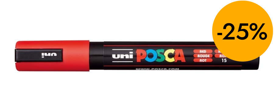 Rotulador Posca PC-5M 1,8-2,5mm rojo