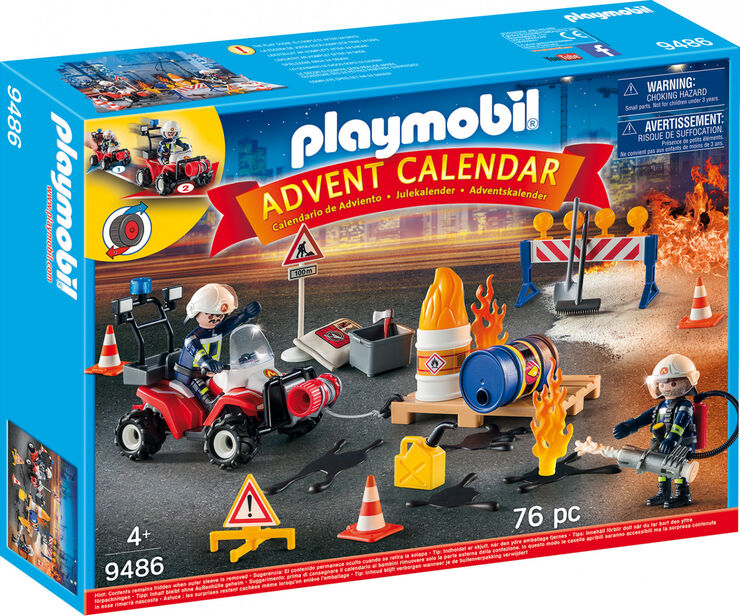 Playmobil Calendario de Adviento Bombers al rescate 9486