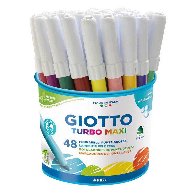 Rotuladores de colores Giotto Turbo Maxi 48u Pack escuela