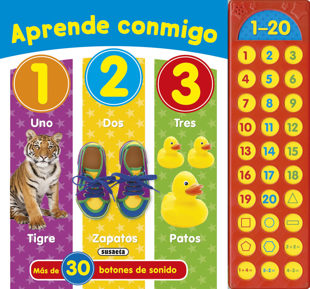 Aprende conmigo 1 2 3 (pulsadores sonoro