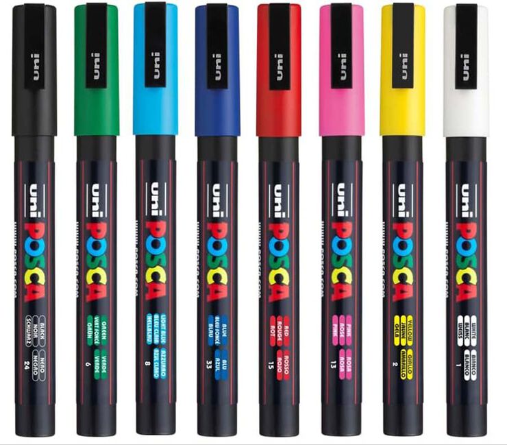 Rotuladores Posca PC-3M basic 8 colores